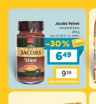 Jacobs Velvet instantná káva 200 g
