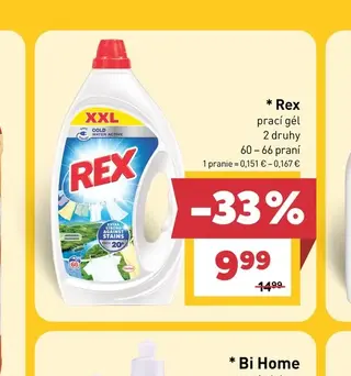 Rex prací gél 60 – 66 praní