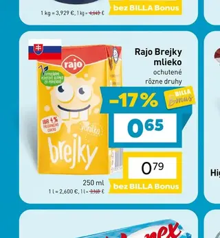 Rajo Brejky mlieko 250 ml