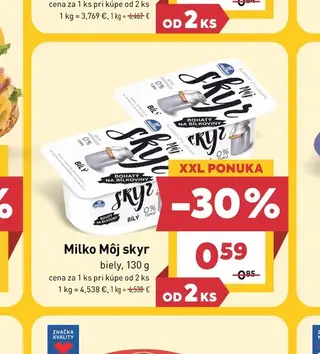 Milko Môj skyr biely 130 g