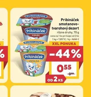 Pribináček smotanovo-tvarohový dezert 70 g