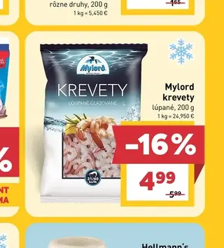 Mylord krevety lúpané 200 g