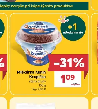 Mlékárna Kunín Krupička 150 g