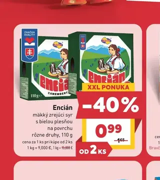 Encián mäkký zrejúci syr s bielou plesňou na povrchu 110 g
