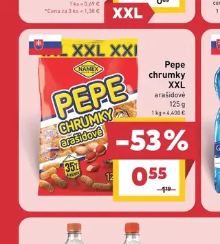 Pepe chrumky XXL arašidové 125 g