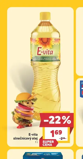 E-vita slnečnicový olej 1 l