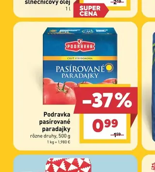 Podravka pasírované paradajky 500 g