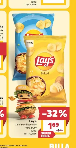 Lay's zemiakové lupienky 130 g