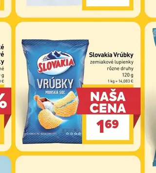 Slovakia Vrúbky zemiakové lupienky 120 g