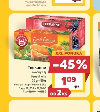 Teekanne ovocný čaj 35 g – 50 g