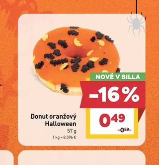 Donut oranžový Halloween 57 g