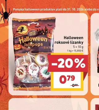 Halloween roksové lízanky 5 × 10 g