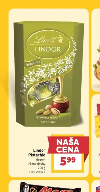 Lindor Pistachio dezert 200 g