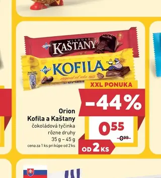 Orion Kofila a Kaštany čokoládová tyčinka 35 g – 45 g