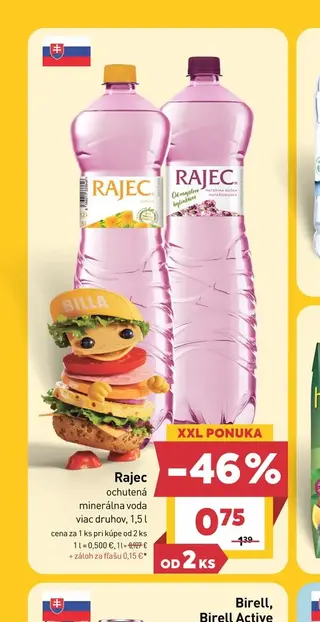 Rajec ochutená minerálna voda 1,5 l