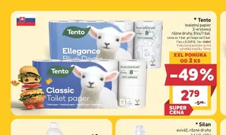 Tento toaletný papier 3-vrstvový 8 ks