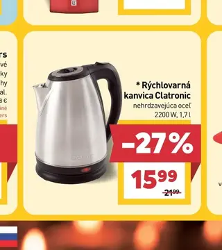 Rýchlovarná kanvica Clatronic 1,7 l
