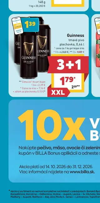Guinness tmavé pivo plechovka 0,44 l