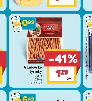 Gazdovské tyčinky slané 220 g