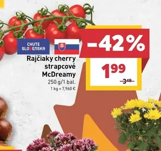 Rajčiaky cherry strapcové McDreamy 250 g