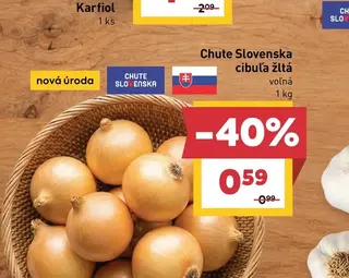 Chute Slovenska cibuľa žltá