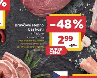Bravčové stehno bez kosti chladené