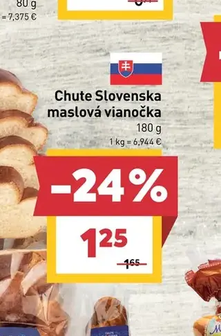 Chute Slovenska maslová vianočka 180 g