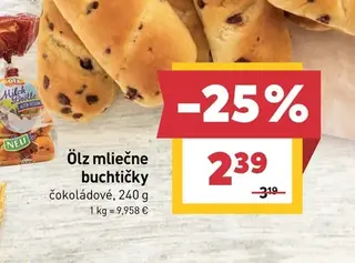 Ölz mliečne buchtičky čokoládové 240 g