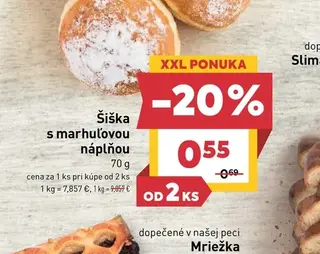 Šiška s marhuľovou náplňou 70 g