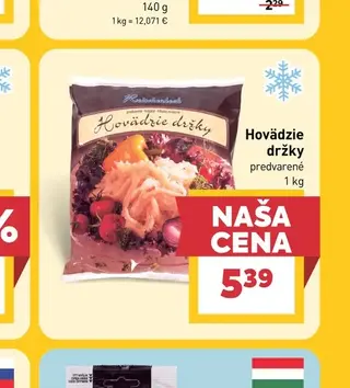 Hovädzie držky predvarené 1 kg
