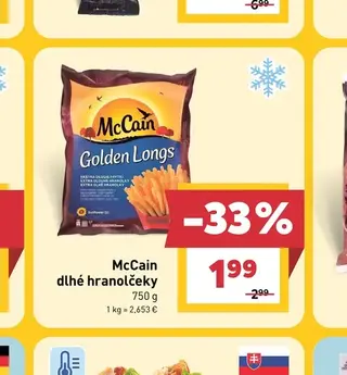 McCain dlhé hranolčeky 750 g