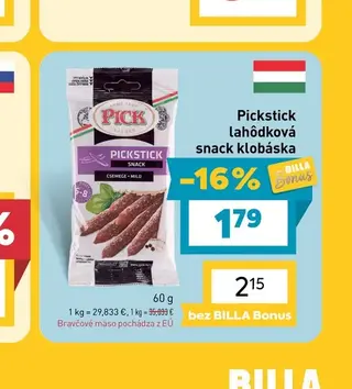 Pickstick lahôdková snack klobáska 60 g