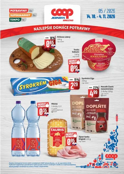 COOP Jednota leták od 14. 10. 2026