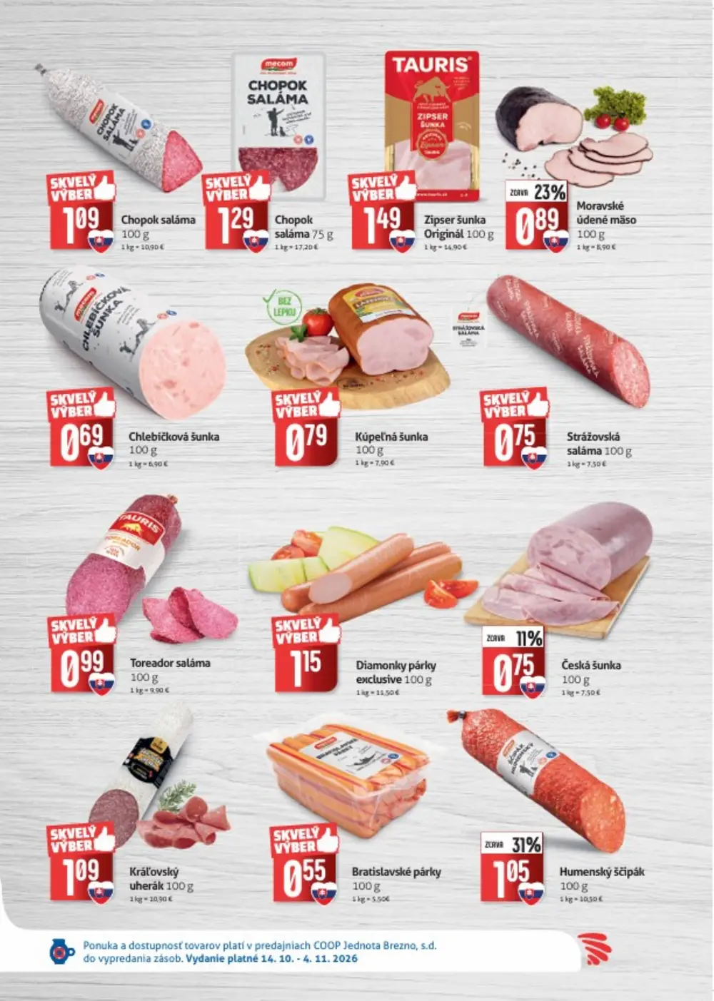 COOP Jednota leták od 14. 10. 2026 – strana 2
