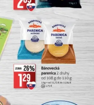 Bánovecká parenica 108 g až 110 g
