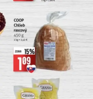 COOP Chlieb rascový 450 g