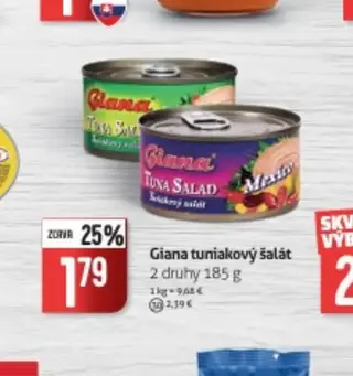 Giana tuniakový šalát 2 druhy 185 g