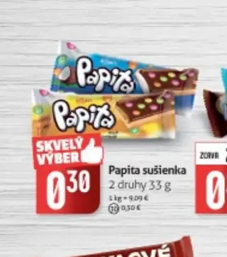 Papita sušienka 2 druhy 33 g