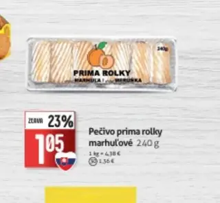 Pečivo prima rolky marhuľové 240 g