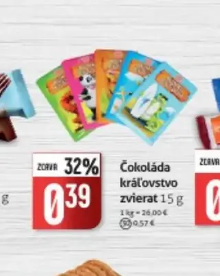 Čokoláda kráľovstvo zvierat 15 g