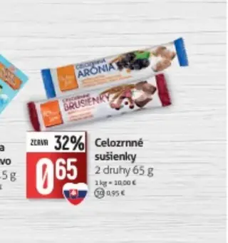 Celozrnné sušienky 2 druhy 65 g