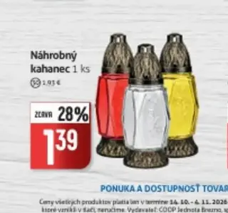 Náhrobný kahanec 1 ks