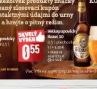 Veľkopopovický Kozel 10 0,5 l plechovka