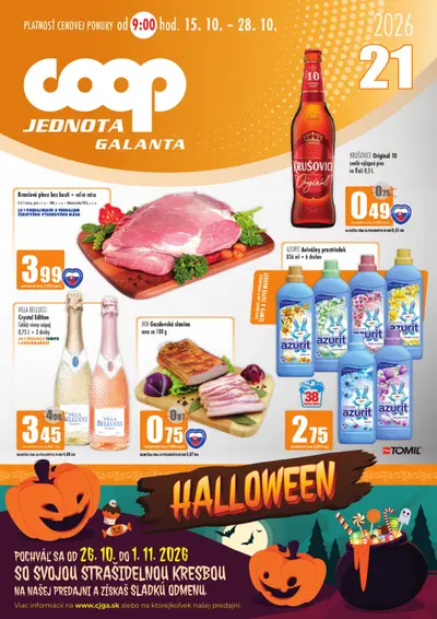 COOP Jednota leták od 15. 10. 2026