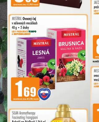 MISTRAL Ovocný čaj v nálevových vrecúškach 40 g 2 druhy