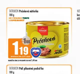 Tatrakon Pečeňová nátierka 180 g