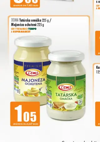 Doma Tatárska omáčka 225 g / Majonéza ochutená 225 g