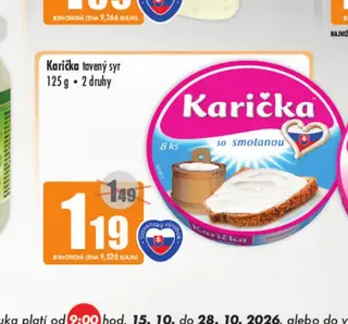 Karička tavený syr 125 g
