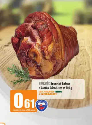 Cimbaľák Bavorské koleno s kosťou údené
