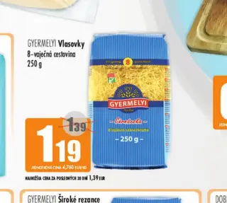GYERMELYI Vlasovky 8-vaječná cestovina 250 g
